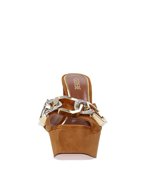 Mules modello JERY CHAIN in camoscio GEDEBE | JERRY CHAIN SUEDECAMEL